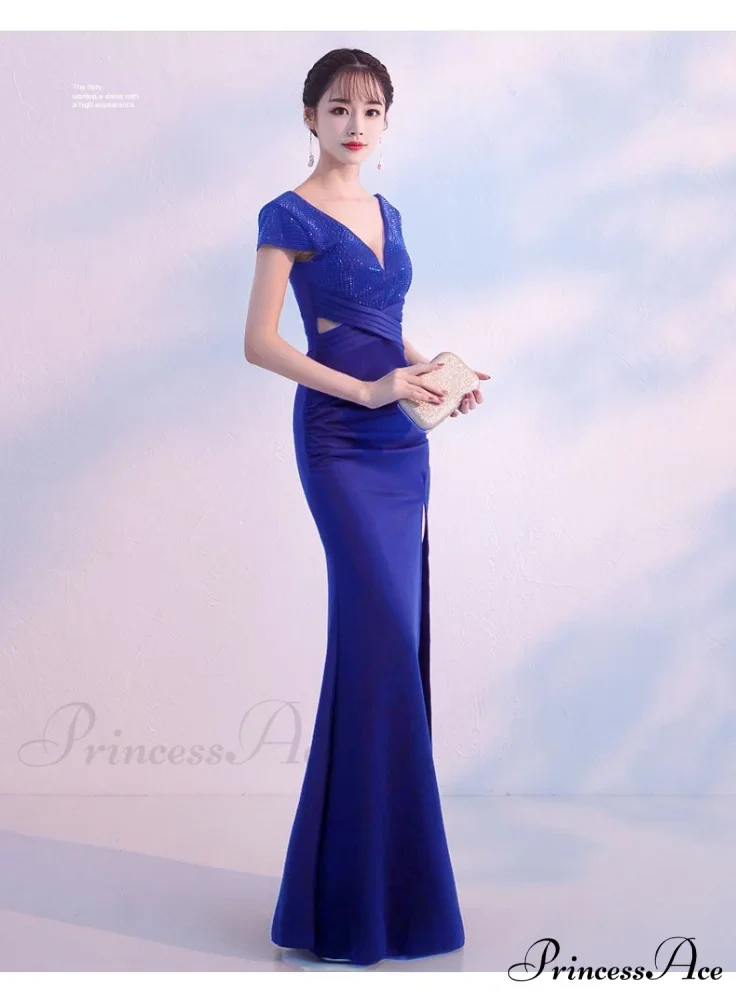 Isabella Formal Stylish High Slit Dress - Image 19