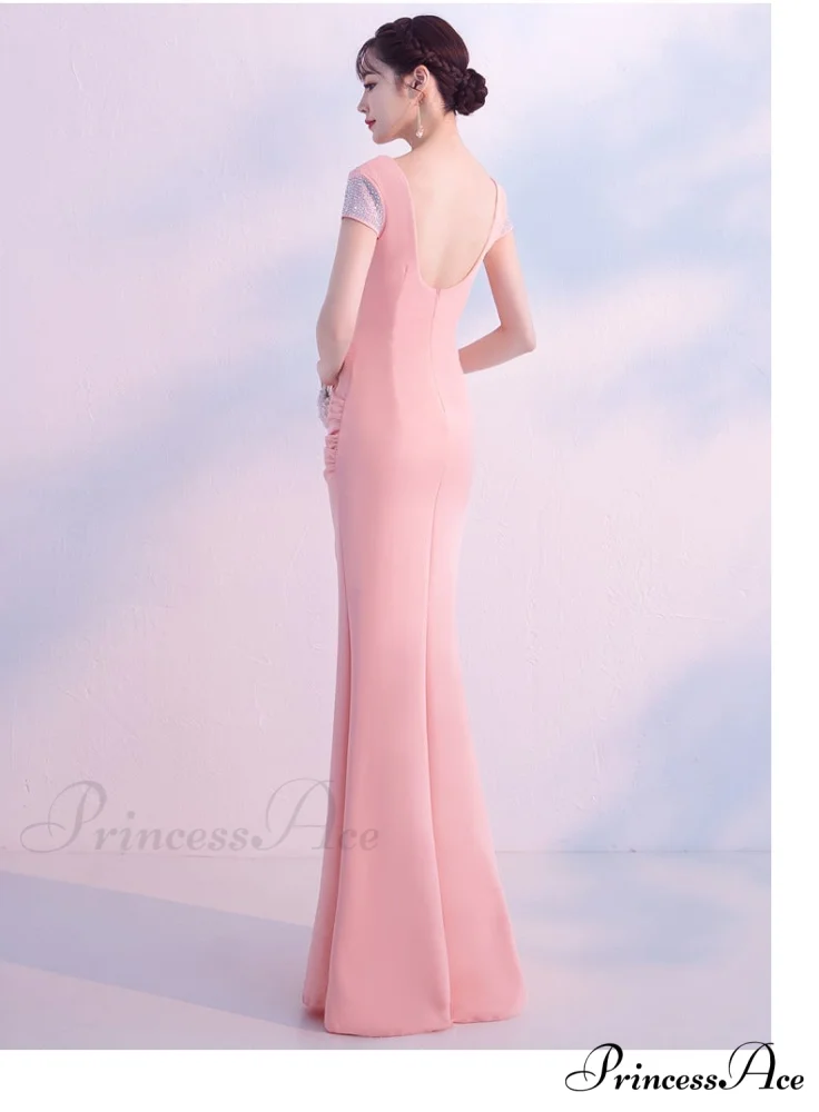 Isabella Formal Stylish High Slit Dress - Image 2