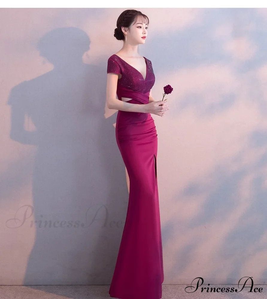 Isabella Formal Stylish High Slit Dress - Image 20