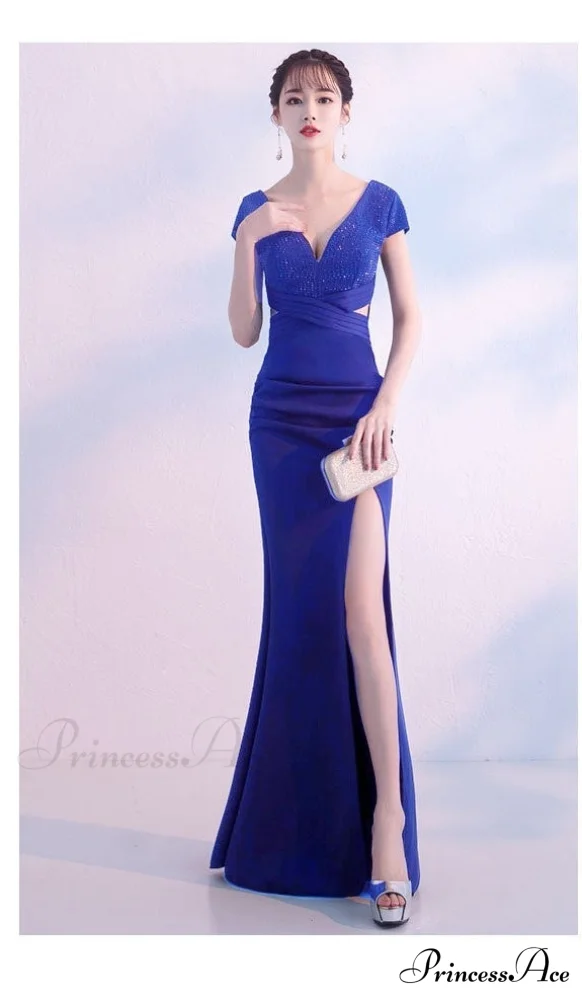Isabella Formal Stylish High Slit Dress - Image 21