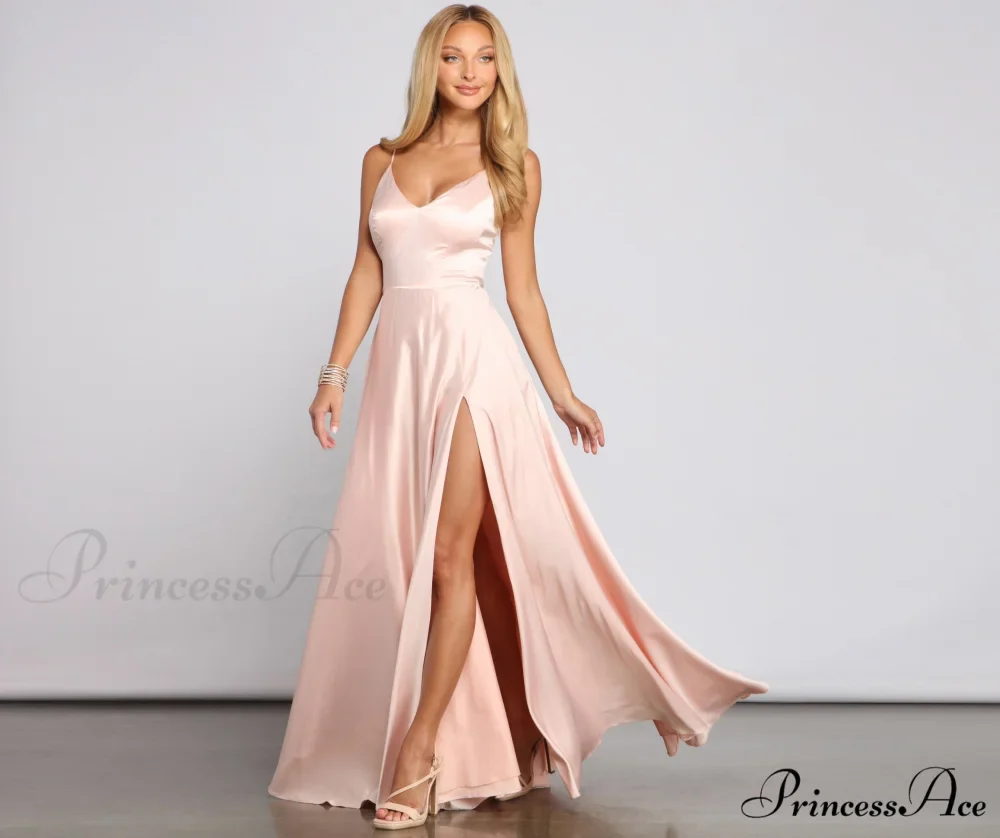 Juliet Formal High Charming Slit Dress 2 - Image 3