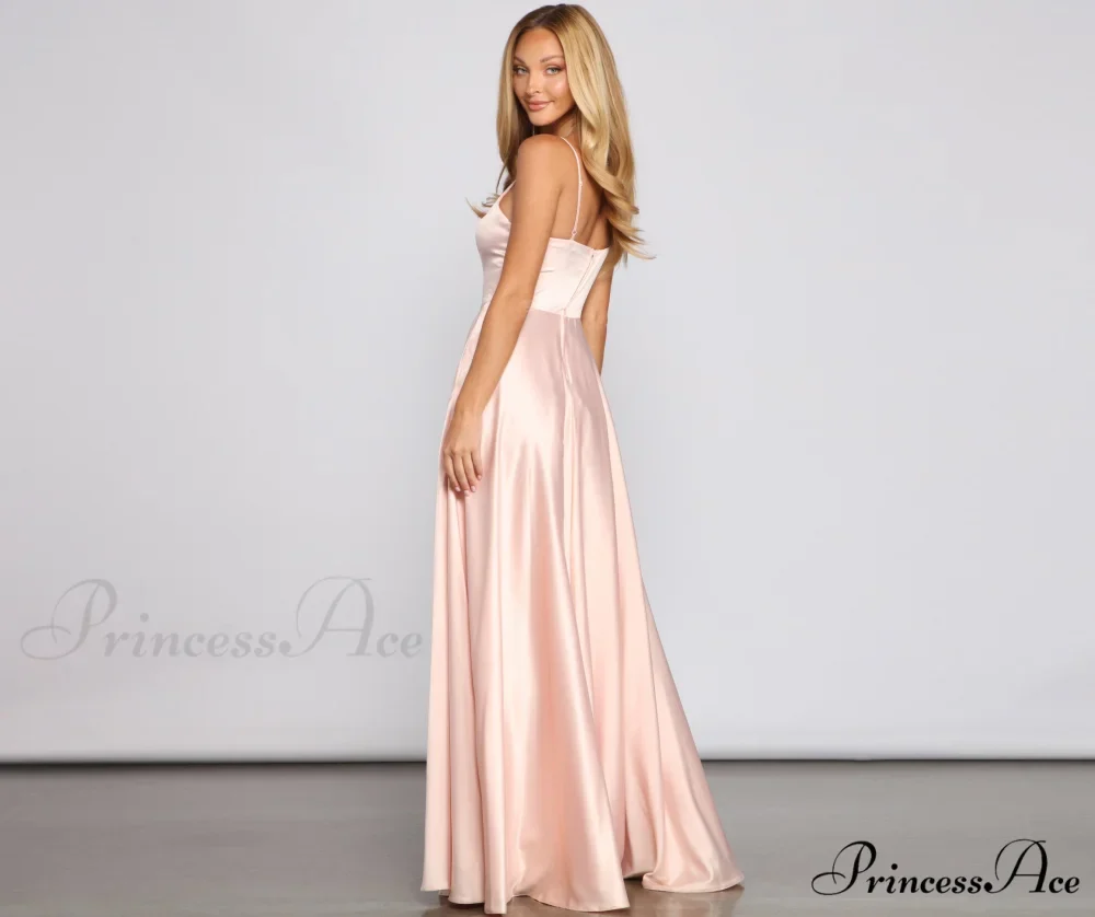 Juliet Formal High Charming Slit Dress 2 - Image 5