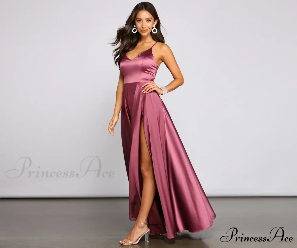 Juliet Formal High Charming Slit Dress 2 - Image 9