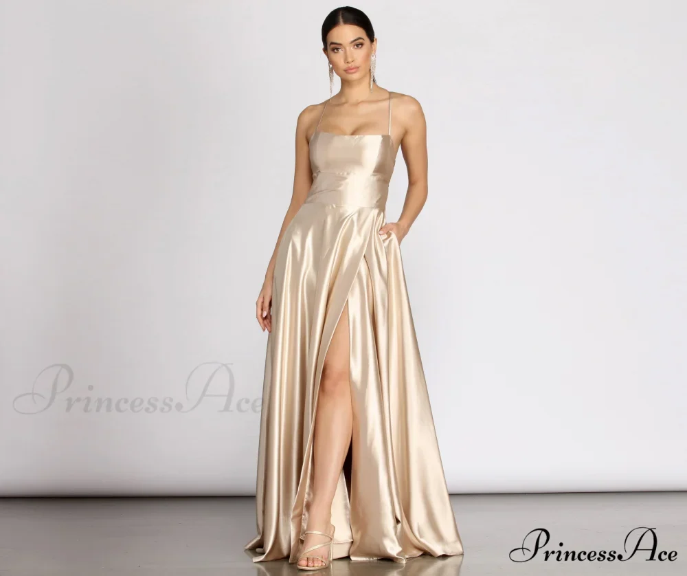 Kaia Satin Stylish A-Line Dress