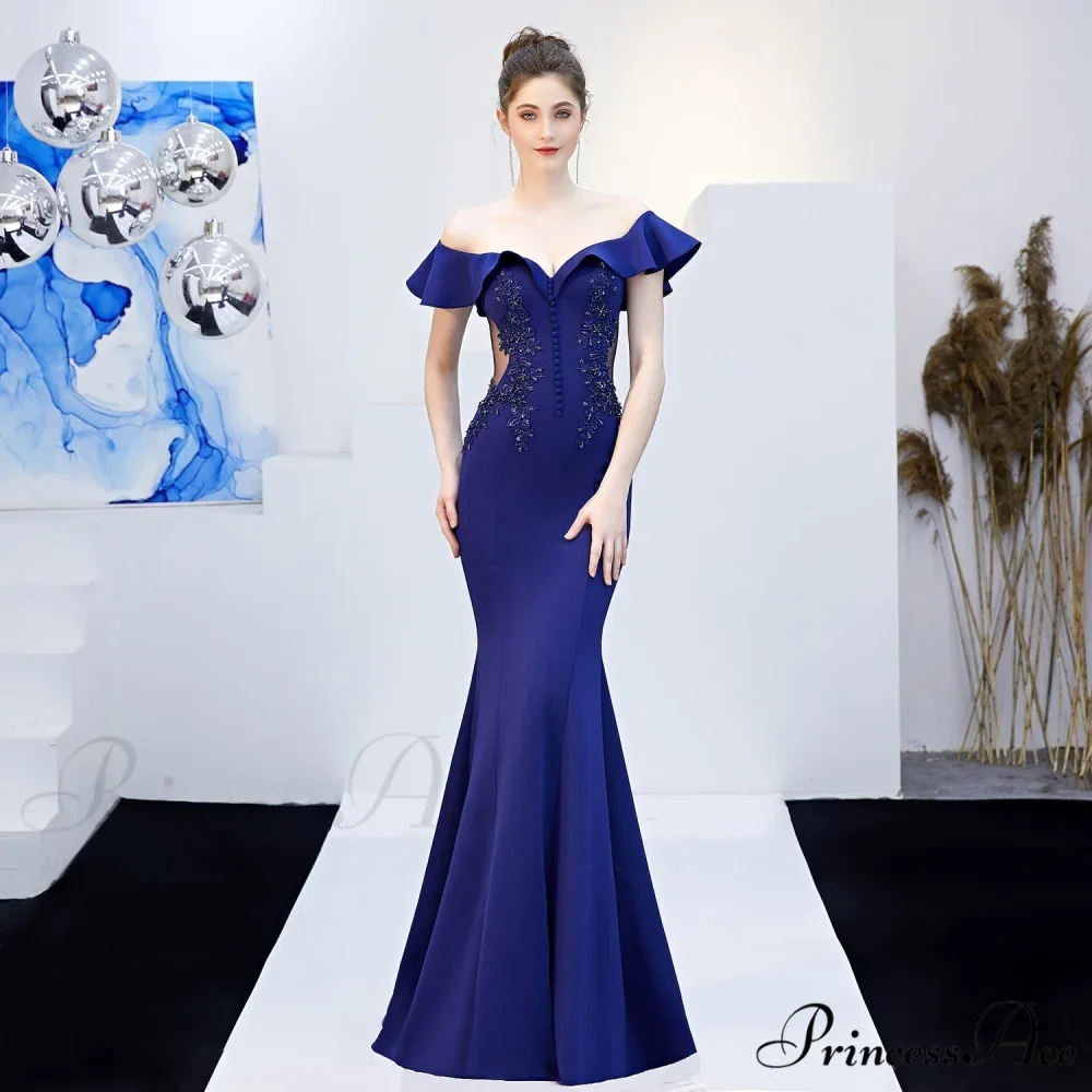 Elizabeth ruffled-strap Stylish embroidered fishtail dress - Image 10