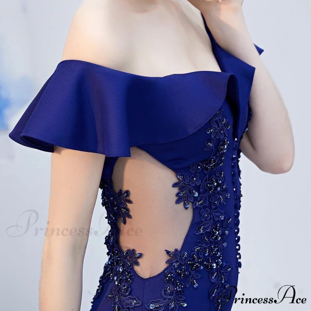 Elizabeth ruffled-strap Stylish embroidered fishtail dress - Image 12