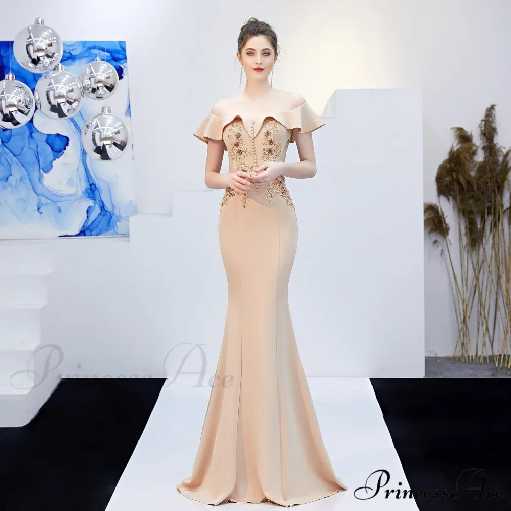 Elizabeth ruffled-strap Stylish embroidered fishtail dress - Image 13