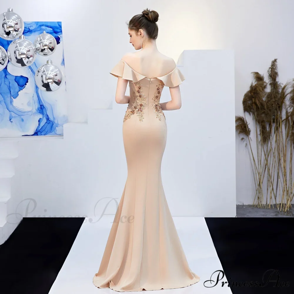 Elizabeth ruffled-strap Stylish embroidered fishtail dress - Image 14