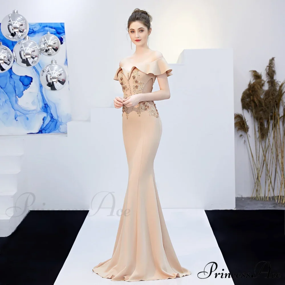 Elizabeth ruffled-strap Stylish embroidered fishtail dress - Image 15