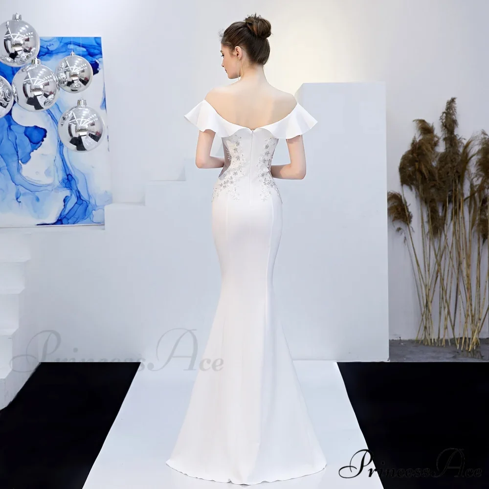 Elizabeth ruffled-strap Stylish embroidered fishtail dress - Image 2