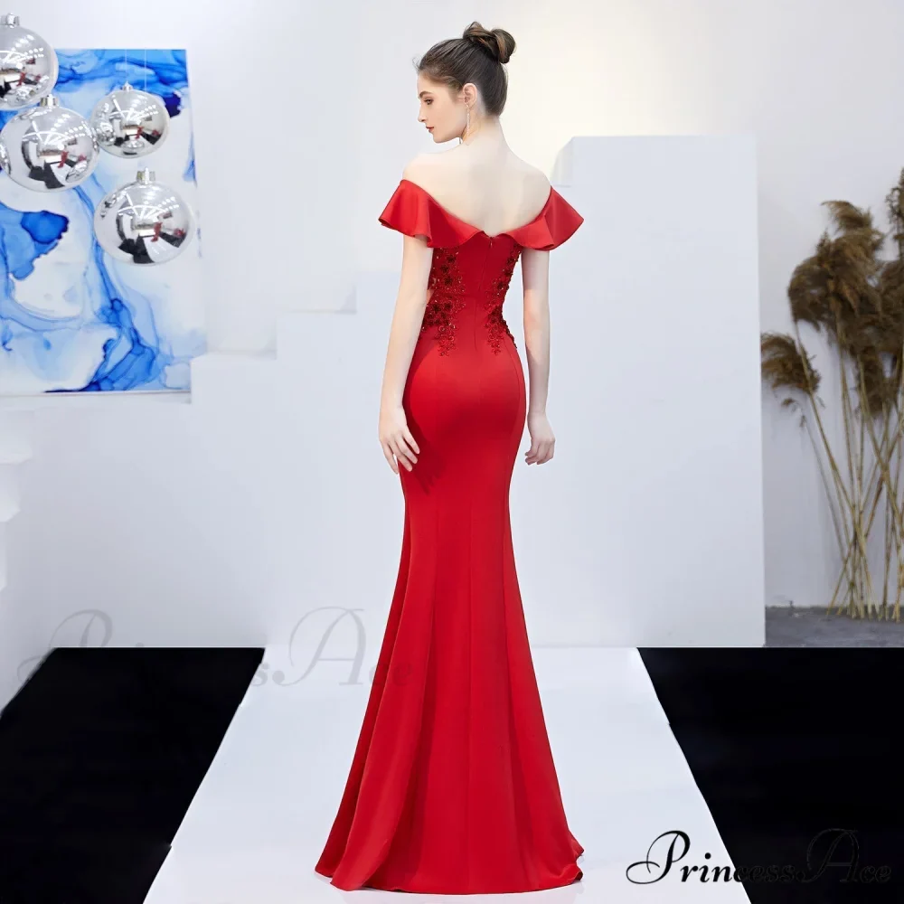 Elizabeth ruffled-strap Stylish embroidered fishtail dress - Image 5