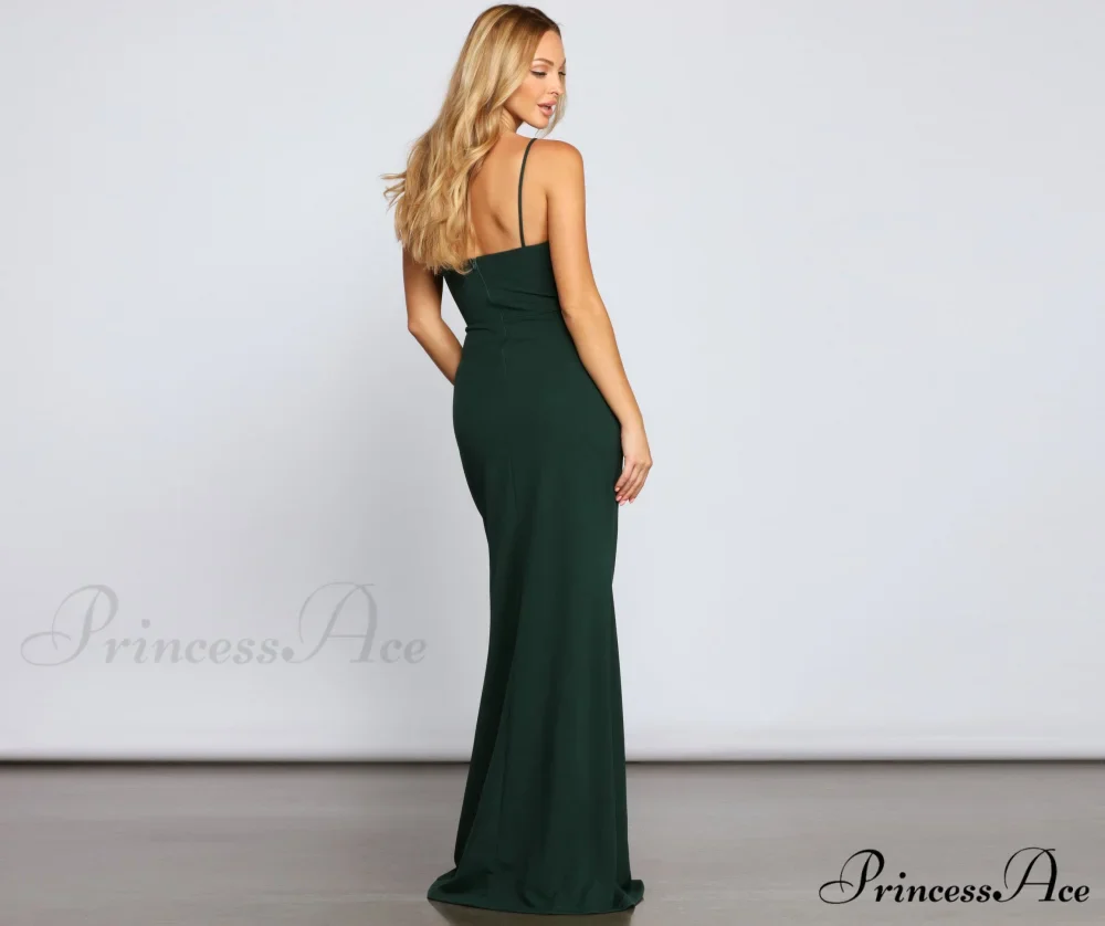 Ember Formal Stylish Wrap Mermaid Dress - Image 2