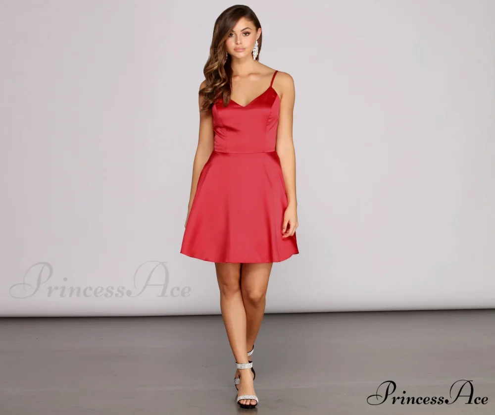 Emme Satin Stylish Party Dress - Image 12