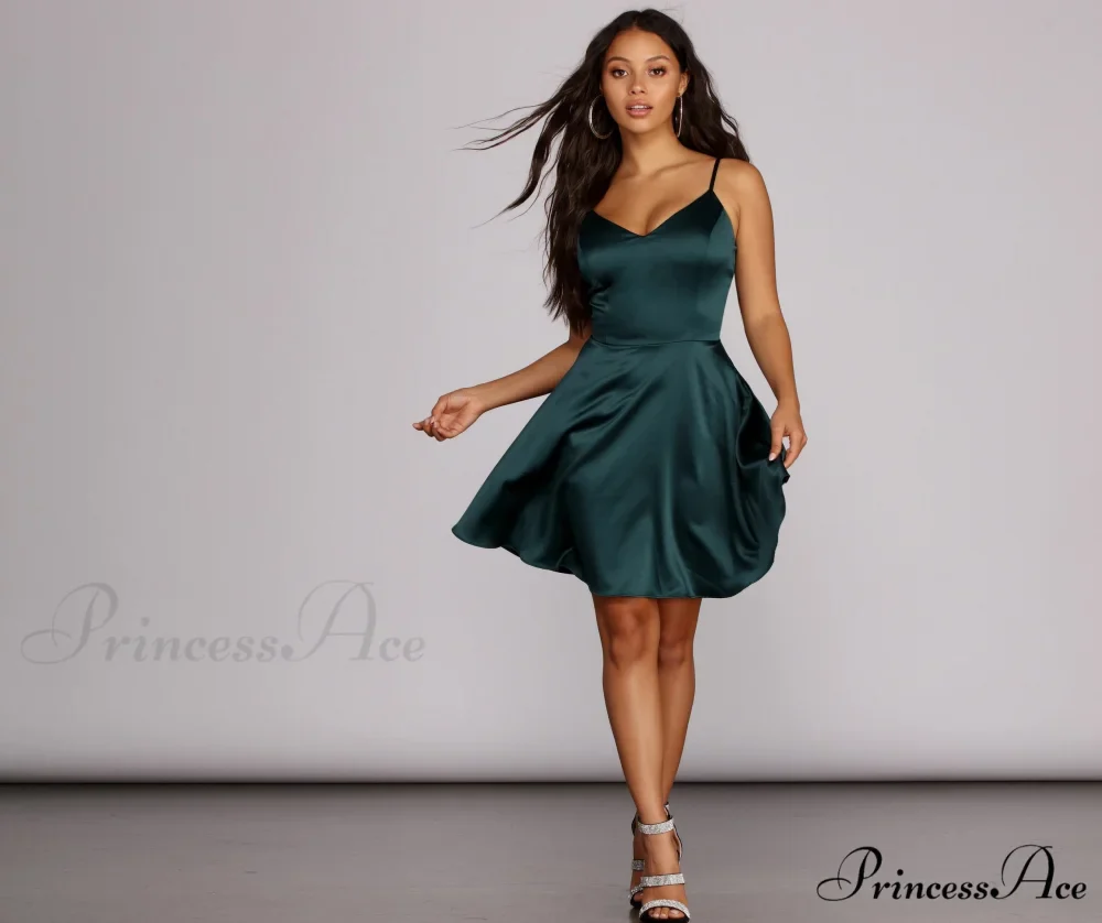 Emme Satin Stylish Party Dress - Image 3