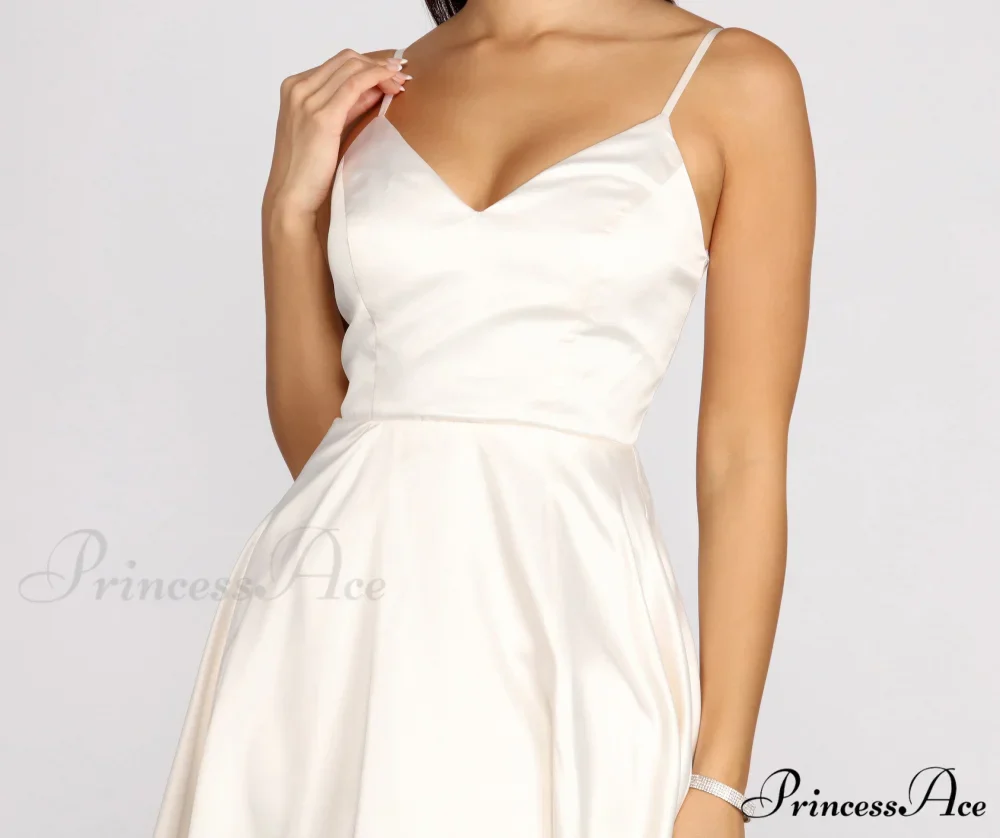 Emme Satin Stylish Party Dress - Image 7