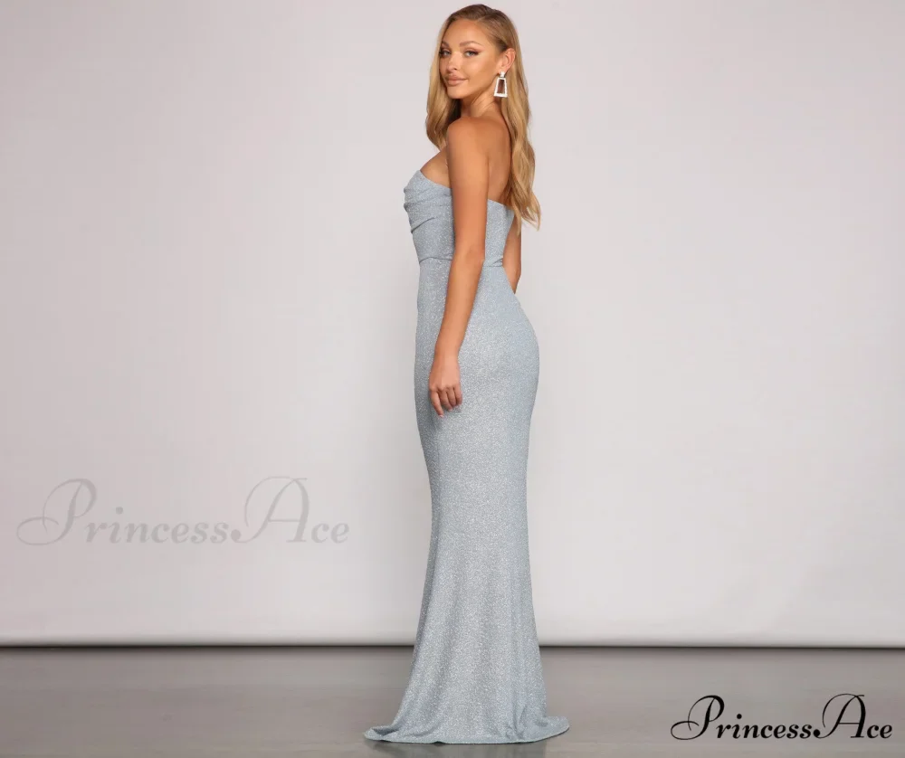 Everly Formal Sleeveless Charming Glitter Mermaid Dress - Image 2