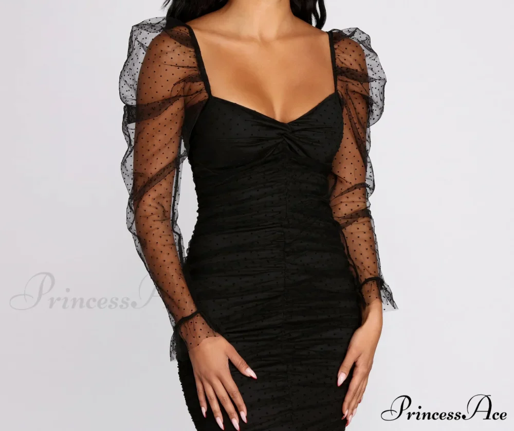 Everyone's Sweetheart Puff Charming Sleeve Mini Dress - Image 4