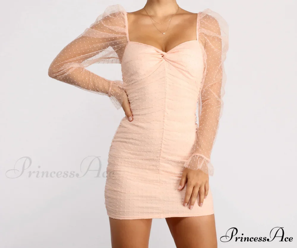Everyone's Sweetheart Puff Charming Sleeve Mini Dress - Image 5