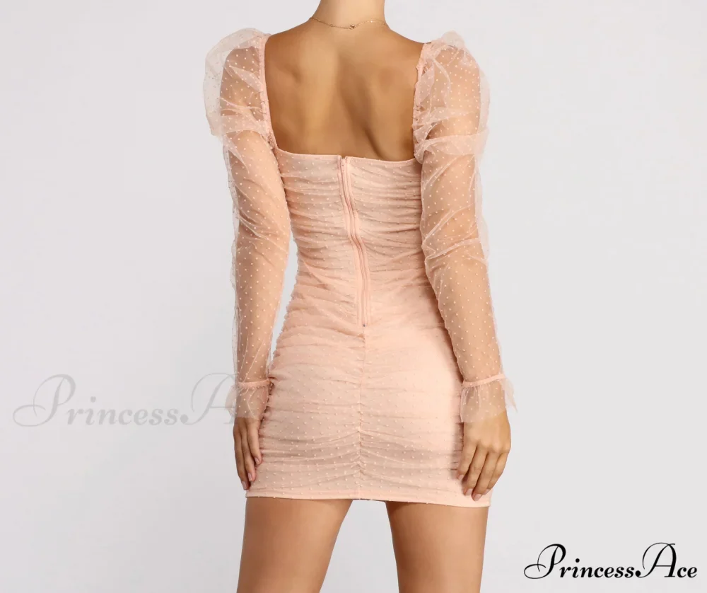 Everyone's Sweetheart Puff Charming Sleeve Mini Dress - Image 6
