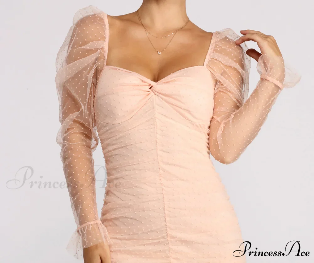 Everyone's Sweetheart Puff Charming Sleeve Mini Dress - Image 7