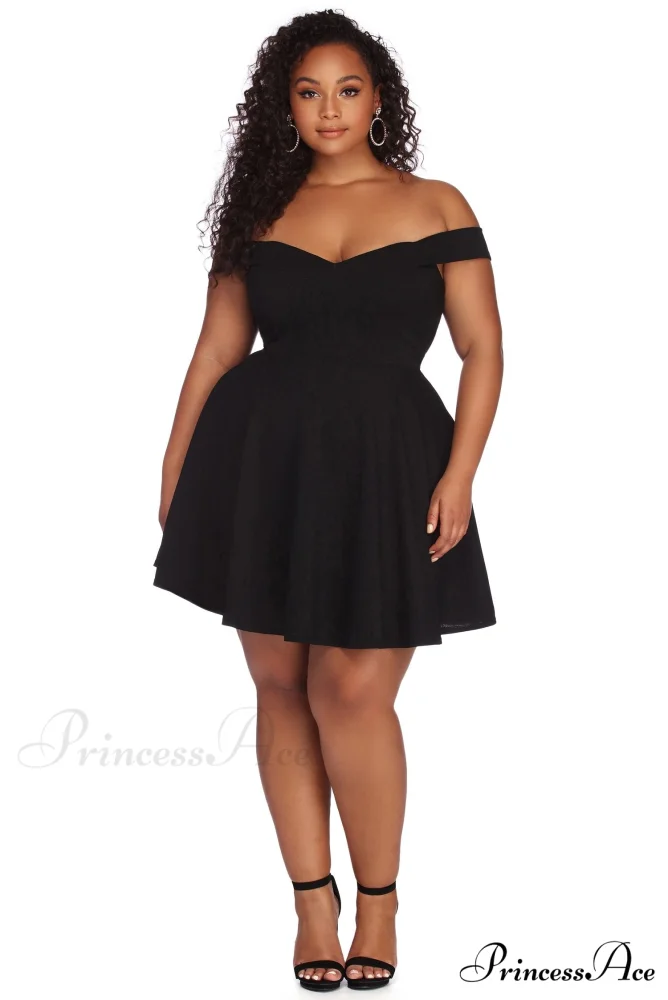 Plus Charming Stylish Sweetheart Skater Dress - Image 6