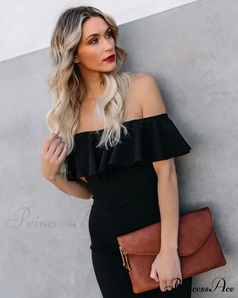A Stylish Affair Charming Ruffled Midi Dress - Image 2