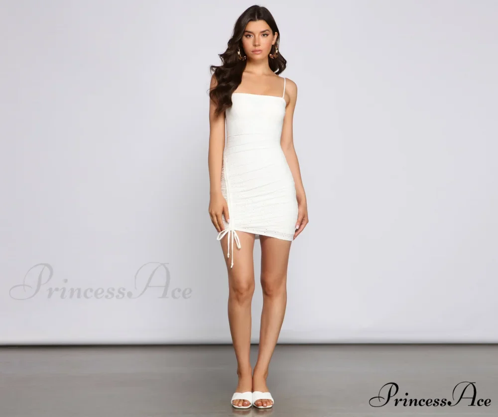 All Eyes On Charming Me Eyelet Mini Dress - Image 3