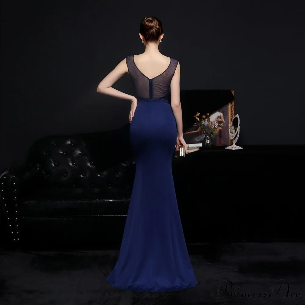 Amelia embroidered Stylish sequined fishtail dress - Image 12