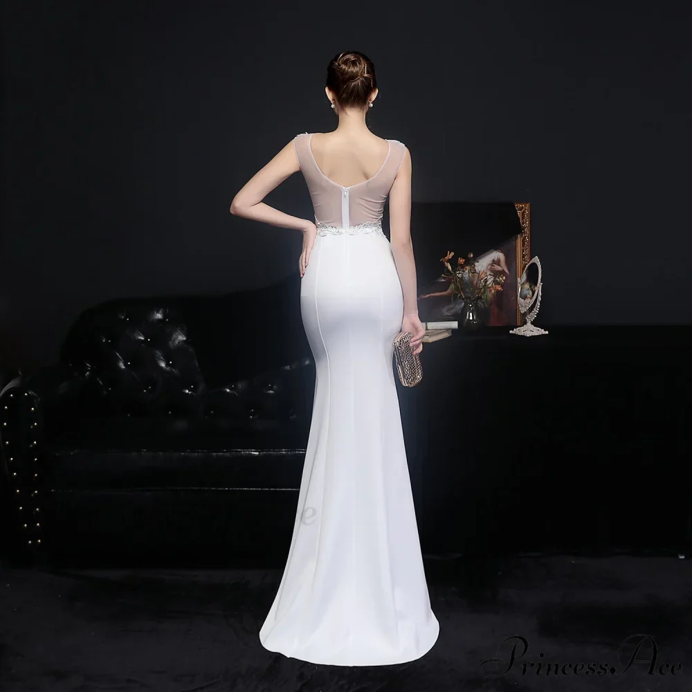 Amelia embroidered Stylish sequined fishtail dress - Image 2