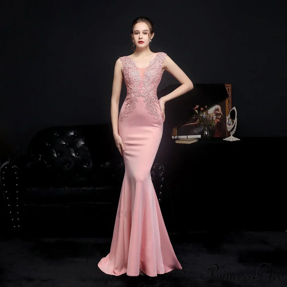 Amelia embroidered Stylish sequined fishtail dress - Image 4