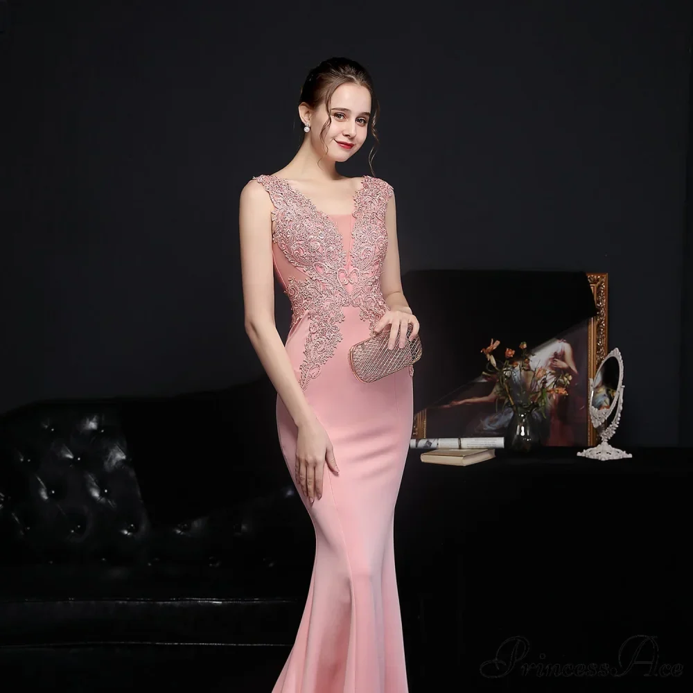 Amelia embroidered Stylish sequined fishtail dress - Image 6