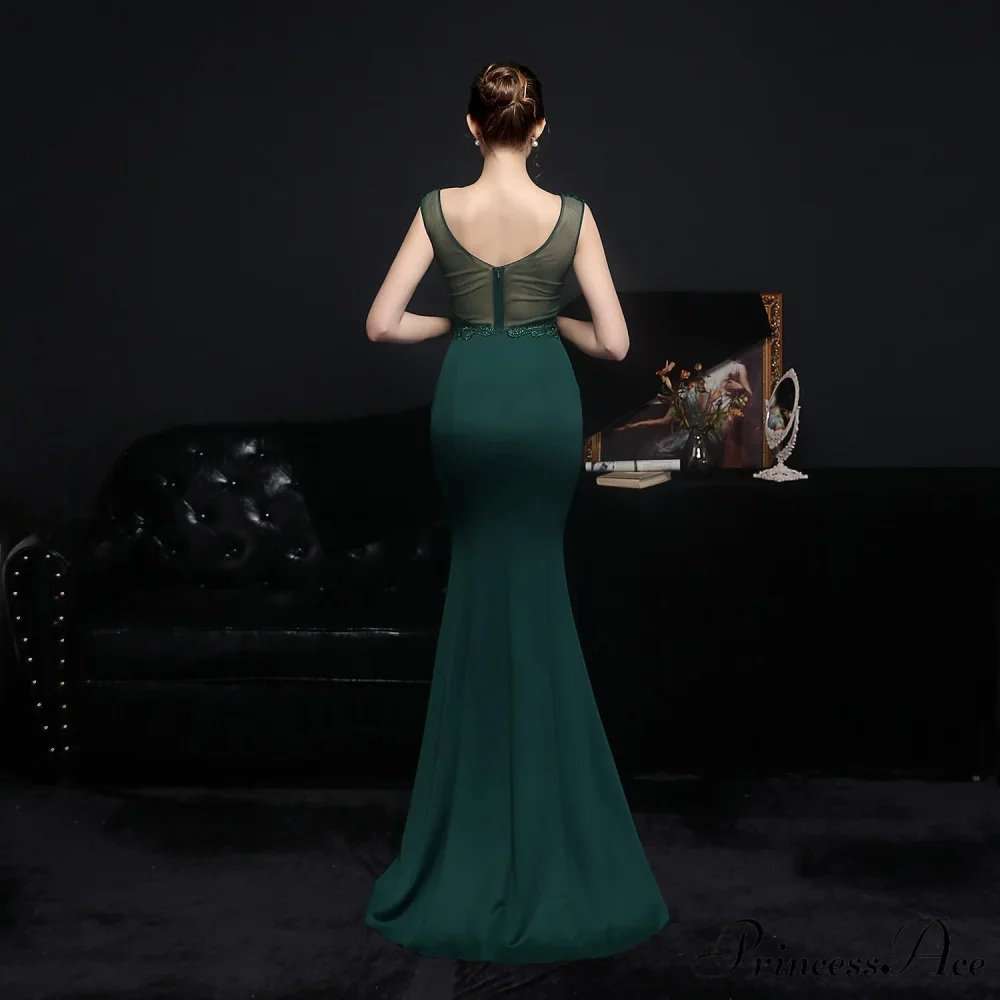 Amelia embroidered Stylish sequined fishtail dress - Image 9