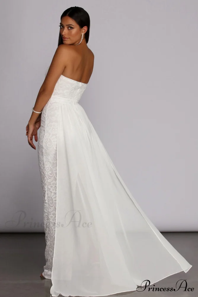Bailey Strapless Stylish Lace Dress - Image 2