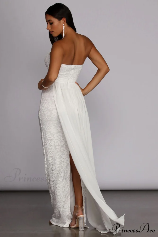 Bailey Strapless Stylish Lace Dress - Image 4