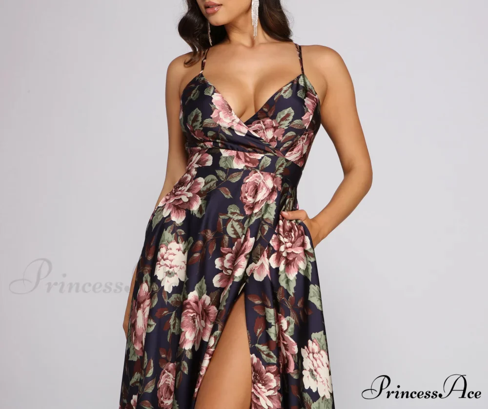 Betty Formal Stylish Floral A-Line Dress - Image 4