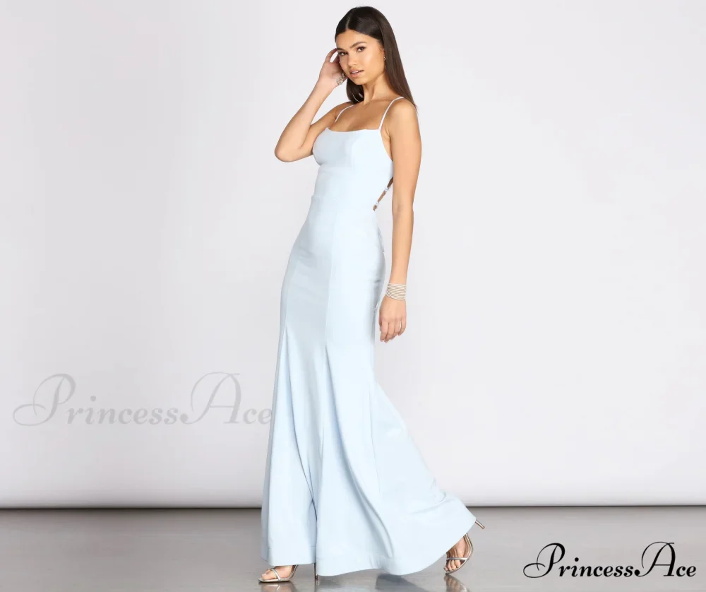 Billie Crepe Lace Charming Up Mermaid Gown - Image 4