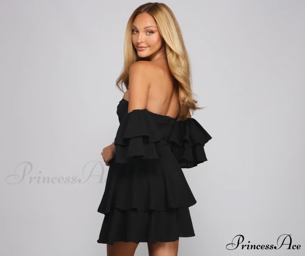 Ravishing Ruffles Stylish A-Line Mini Dress - Image 2