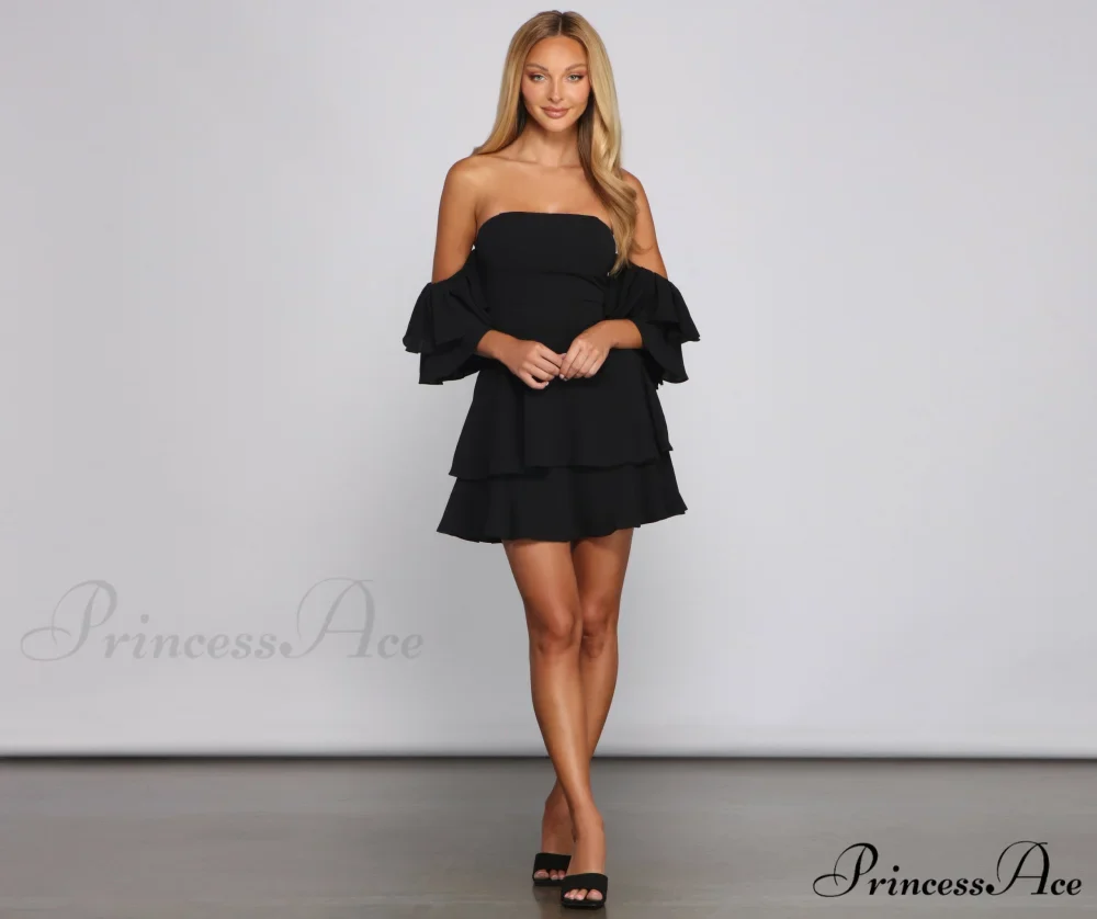 Ravishing Ruffles Stylish A-Line Mini Dress - Image 3