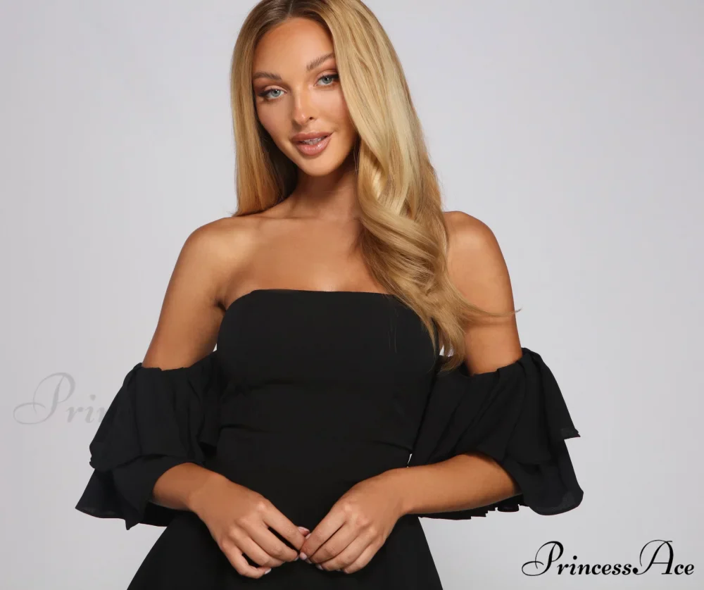 Ravishing Ruffles Stylish A-Line Mini Dress - Image 4