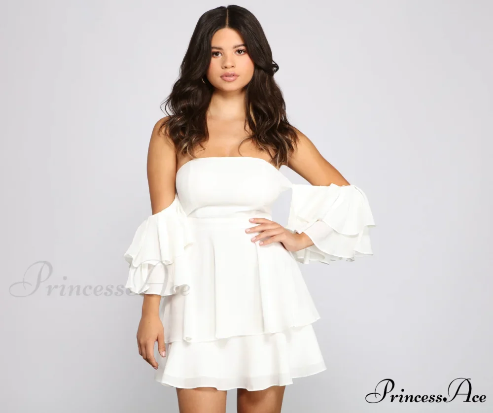 Ravishing Ruffles Stylish A-Line Mini Dress - Image 5