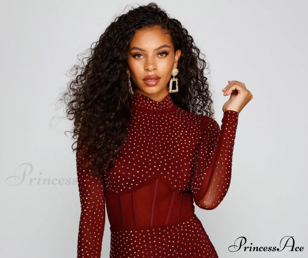 Renata Formal Heat Charming Stone Illusion Mini Dress - Image 11