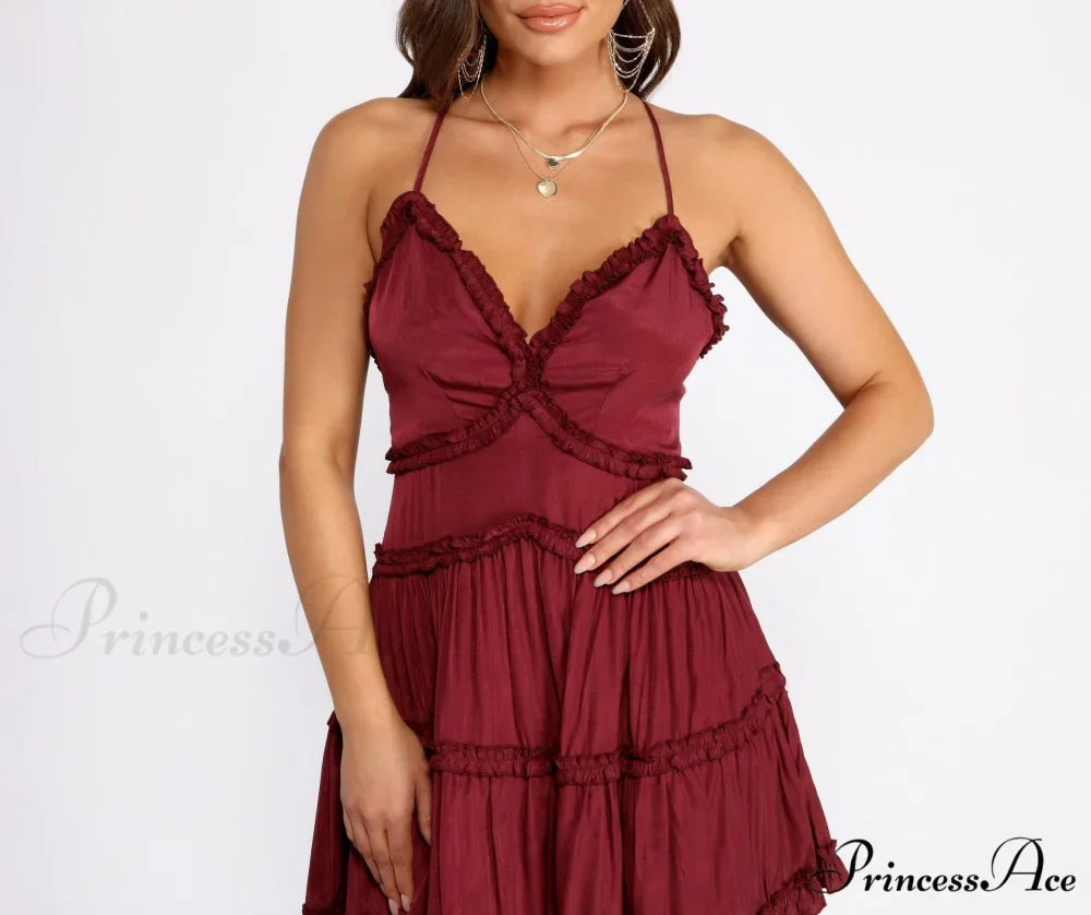 Ruffle Ride Stylish Skater Dress - Image 3