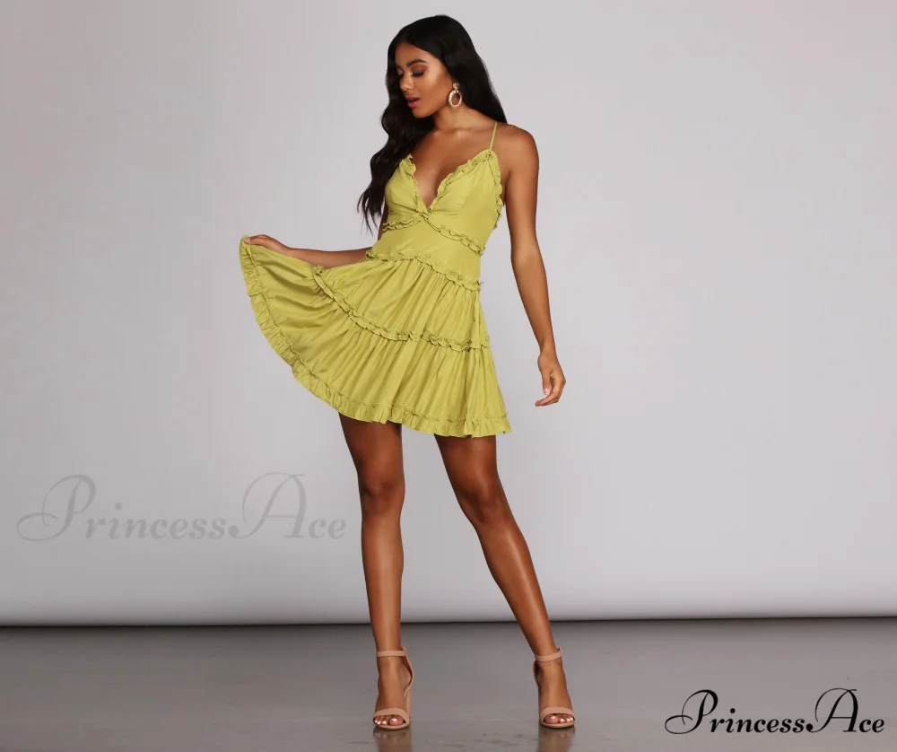 Ruffle Ride Stylish Skater Dress - Image 5