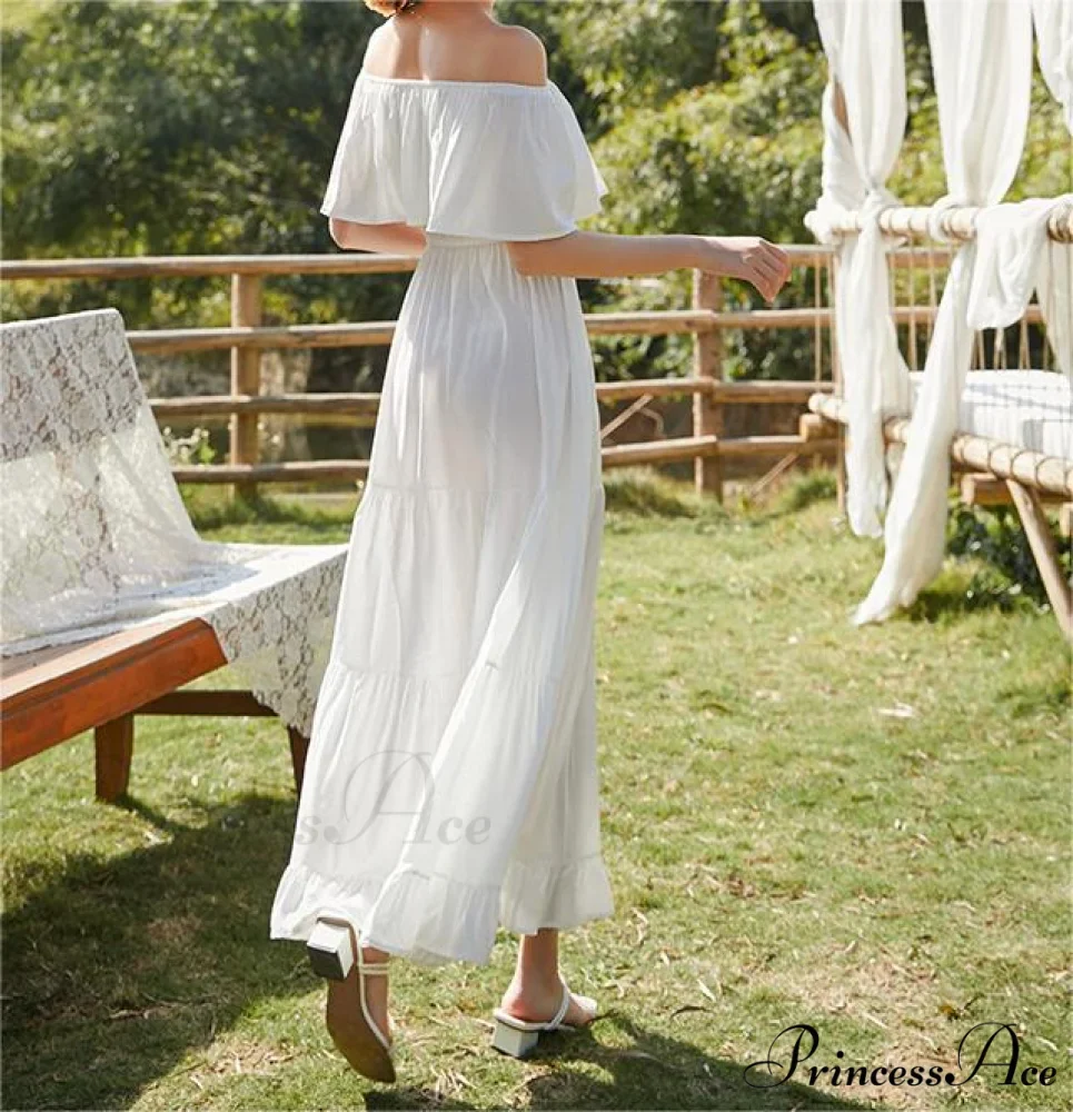 Ruffled Romance Off Charming The Shoulder Maxi Dress - Image 2