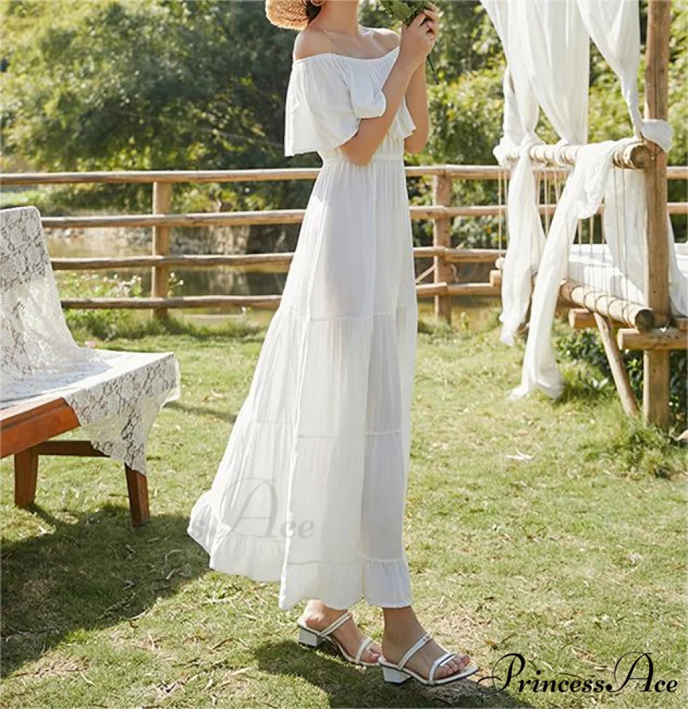 Ruffled Romance Off Charming The Shoulder Maxi Dress - Image 3