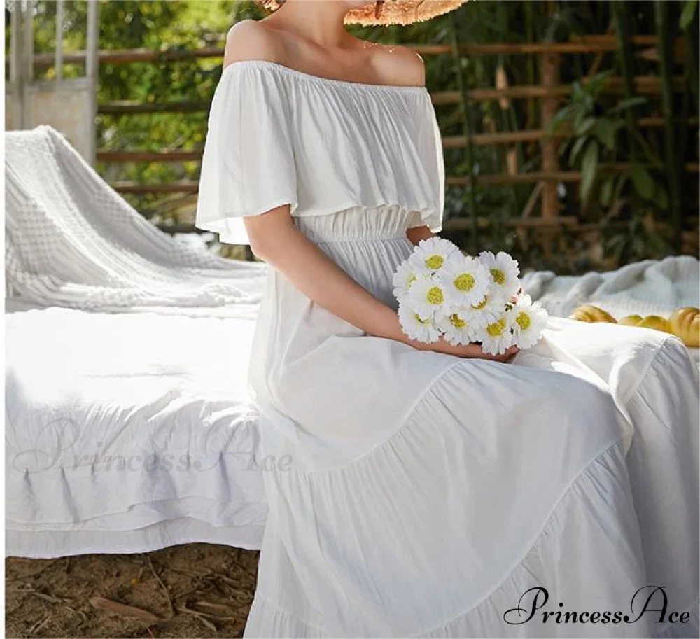 Ruffled Romance Off Charming The Shoulder Maxi Dress - Image 4