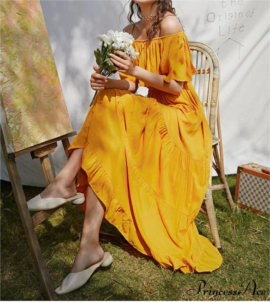 Ruffled Romance Off Charming The Shoulder Maxi Dress - Image 6
