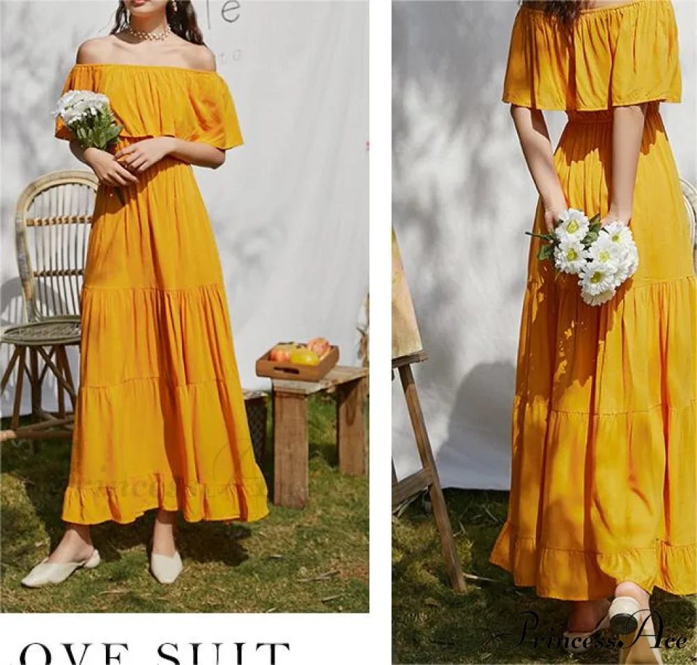 Ruffled Romance Off Charming The Shoulder Maxi Dress - Image 7
