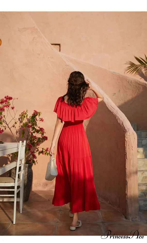 Ruffled Romance Off Charming The Shoulder Maxi Dress - Image 9