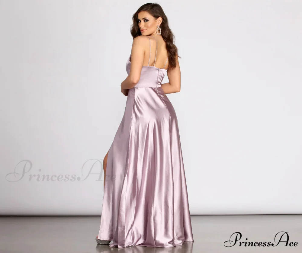 Ryder Satin Stylish A-Line Gown - Image 10